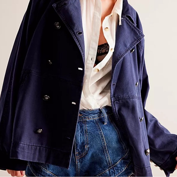 WE THE FREE VIVA SURPLUS JACKET IN STARLESS SKY SIZE SMALL FITS MORE LIKE A MED - Picture 3 of 3